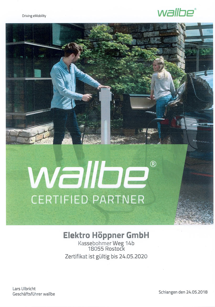 wallbe Zertifikat